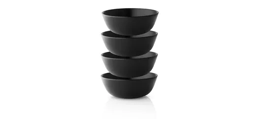 Bol 0,5l Ø16cm Nordic Kitchen, set 4 buc, negru - Eva Solo
