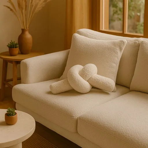 Perna, Ask Dugum, 44x22x18 cm, Poliester, Bej deschis