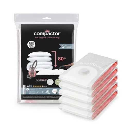 Set de saci de depozitare în vid CompactorBag Aspispace, 5 buc.