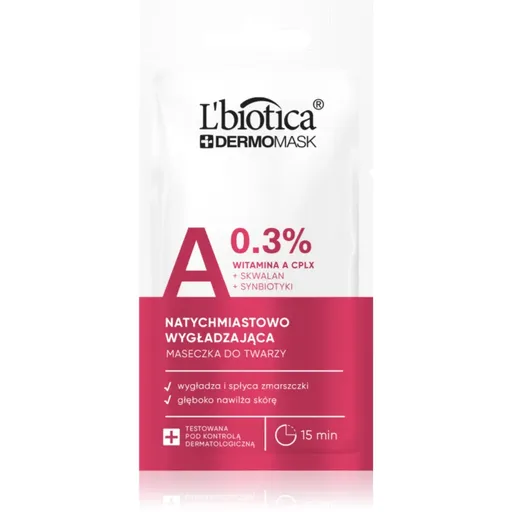 L’biotica DermoMask A 0,3% mască facială de netezire 8 ml