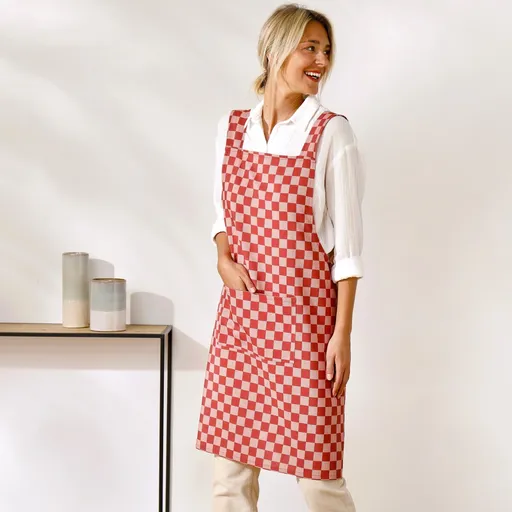Șorț japonez de bucătărie cu imprimeu cubic