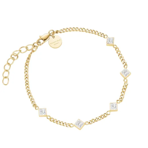 Rosefield Brățară delicată placată cu aur, cu cristale transparente JBCPG-J1172