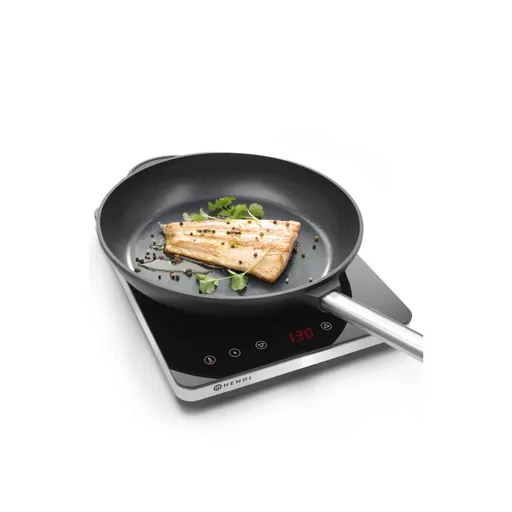Plita cu inductie profesionala, 2000W, control digital, corp inox, HENDI, 296x370x(H)46 mm