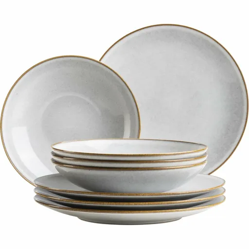 Mäser Set de farfurii adânci și plate, 8 bucăți SMOKY'S – gri, gri