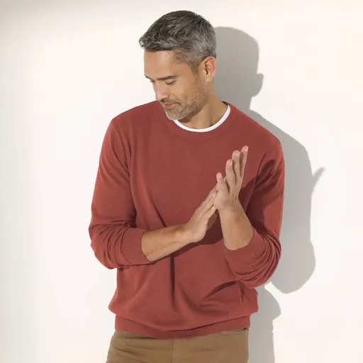 Pulover cu gât rotund și mâneci lungi