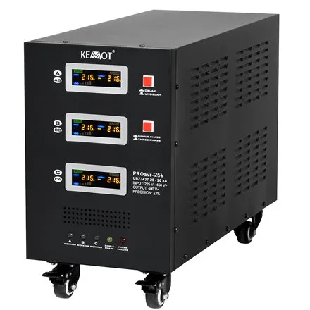 Stabilizator de tensiune cu servomotor, trifazat 400V, 25KVA / 17kW Kemot URZ3437-25