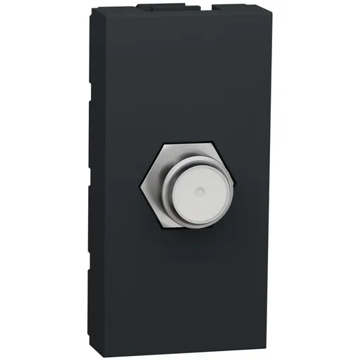 Priza TV cablu coaxial tip F 1m Schneider Noua Unica NU346854, antracit