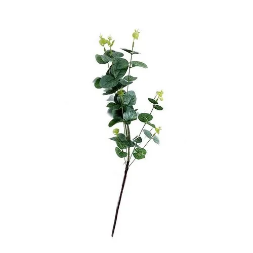Tulpina artificială de eucalipt verde, 67 cm, auriu