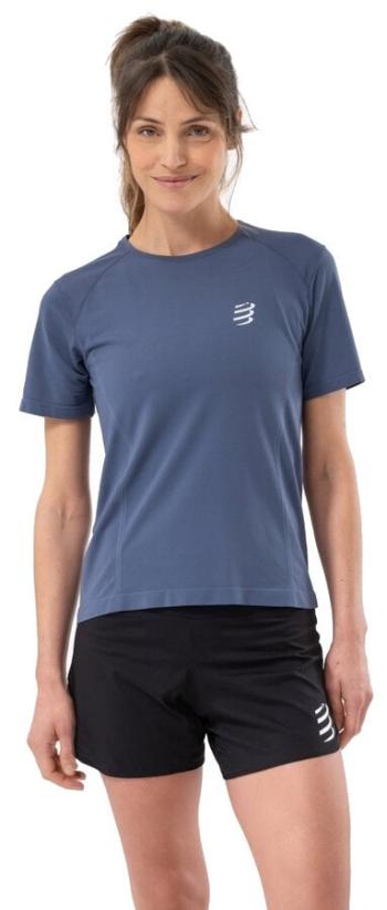 Compressport Performance SS Tshirt Indigo L Bežecké tričko s krátkym rukávom