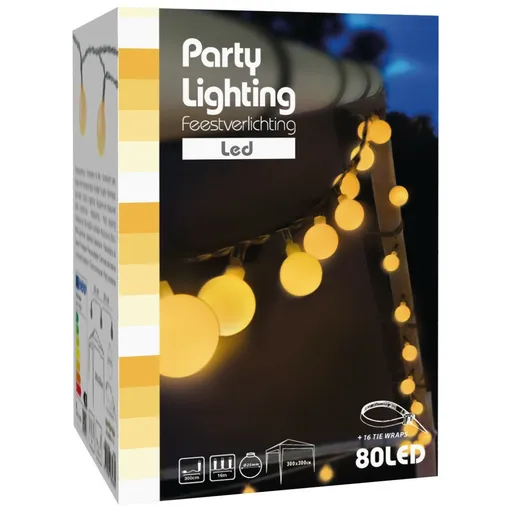 Lanț luminos cu LED de exterior String lighs,  80 de becuri