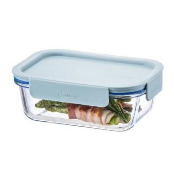 LOCKnLOCK Borcan dreptunghiular din sticlă CLEAR,630 ml , mentă, 630 ml