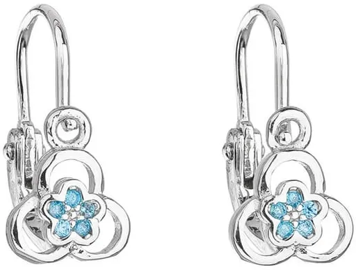 Evolution Group - Pavona Cercei din argint pentru copii cu zirconiu Lt. Blue 11171.3