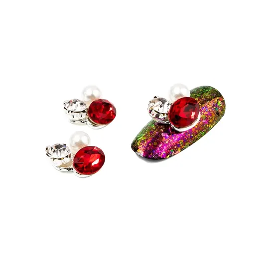 Cristale Unghii Red Crystal Nr. 83, Set 3 buc