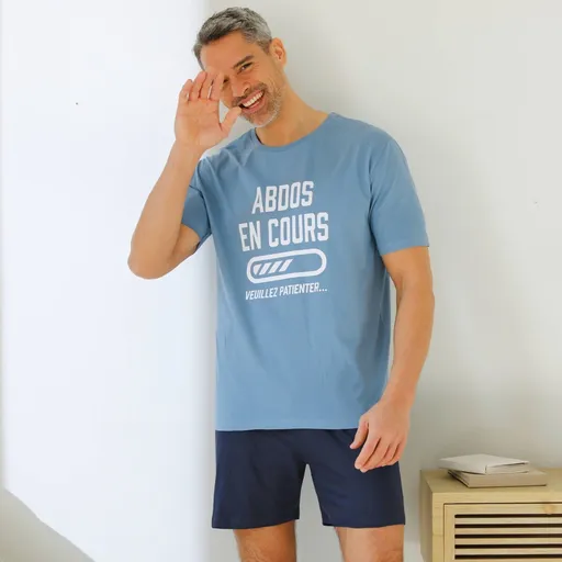 Pijamale cu pantaloni scurți și mâneci scurte