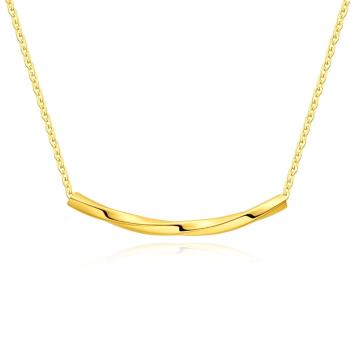 MOISS Colier minimalist placat cu aur pentru femei N0000876