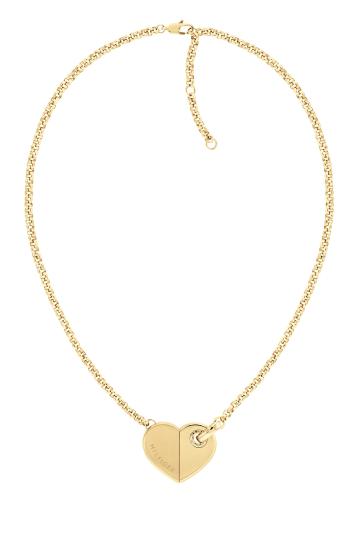 Tommy Hilfiger Colier fermecător din oțel placat cu aur Bold Hearts 2780927