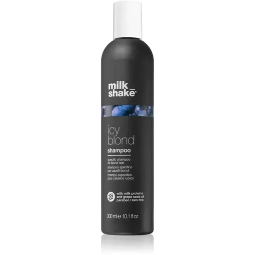 milk_shake® Icy Blond Shampoo șampon pentru neutralizarea tonurilor de galben pentru par blond 300 ml