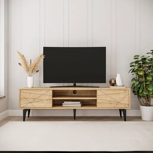 Comoda TV, Hanah Home, Brendon, 160x48.2x29.6 cm, Maro