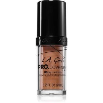 L.A. Girl Cosmetics PRO. Coverage fond de ten lichid iluminator culoare Warm Beige 28 ml