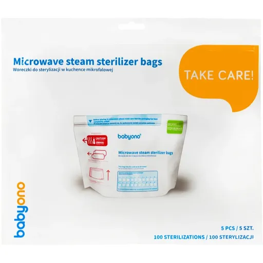 BabyOno Take Care Microwave Steam Sterilizer Bags săculeți pentru sterilizare pentru cuptorul cu microunde 5 buc