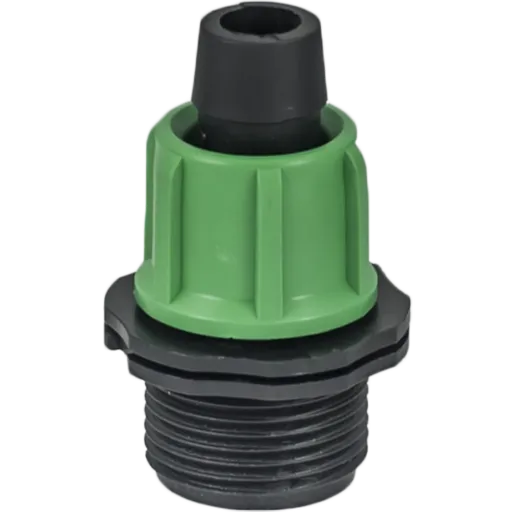 Racord Cu Filet Exterior Pentru Tub De Picurare, Dimensiune 20x3/4", VERDE CU NEGRU