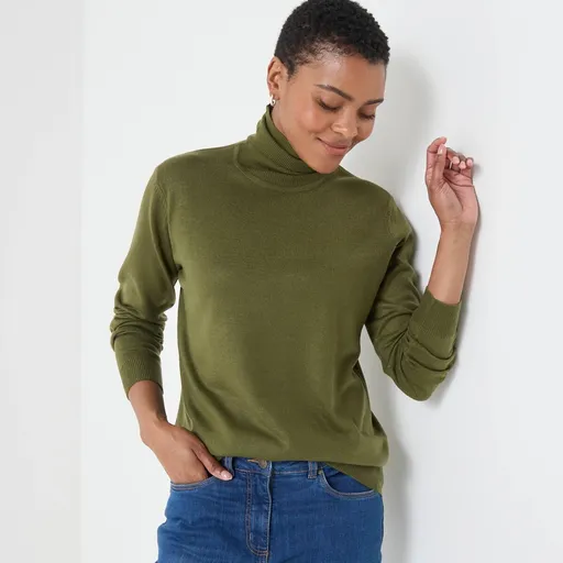 Pulover cu guler înalt, cașmir la atingere