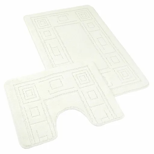 Set de covorașe de baie  KvalitexOrnament crem, 60 x 100 cm, 60 x 50 cm