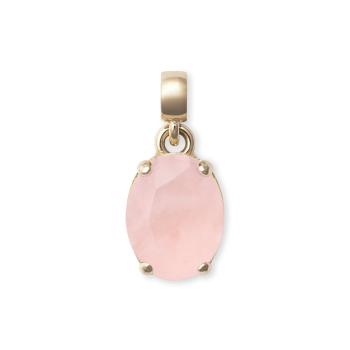 Daniel Wellington Pandantiv fermecător placat cu aur cu cuarț roz Charms DW00401459