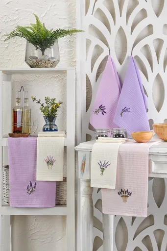 Set prosoape de bucatarie, L'essentiel Maison, Lavender, Multicolor