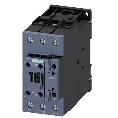 Contactor de putere, AC-3 65A, 30 kW / 400 V 1 NO + 1 NC, 230 V c.a., 50 Hz 3 poli, borne cu surub dimensiune S2 Siemens 3RT2037-1AP00