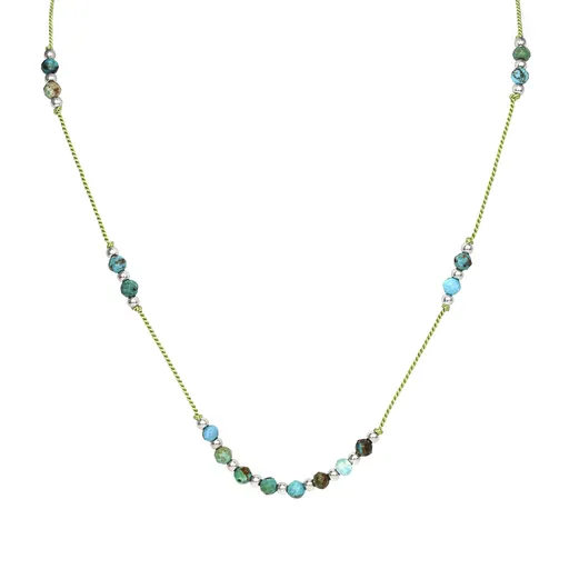 Agato Colier șnur cu turcoaz HE37K3S-LG
