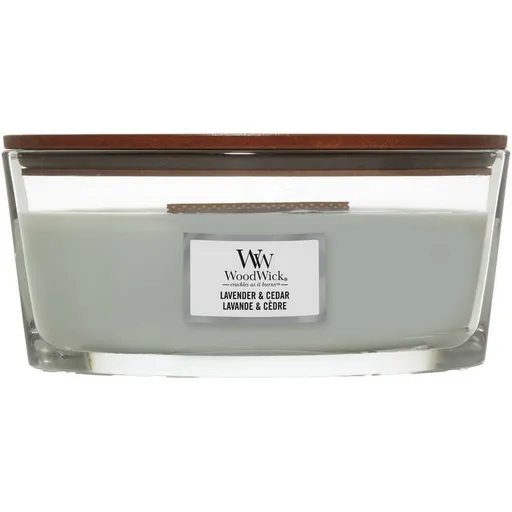 Lumânare parfumată WoodWick Lavender & Cedar, ,453 g