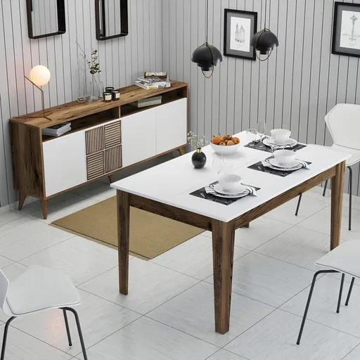 Set mobilier living, Hanah Home, Milan 522, Nuc/Alb