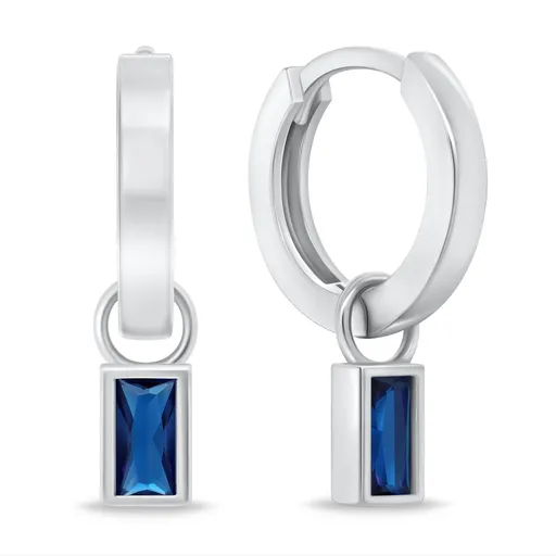 Brilio Silver Cercei rotunzi minimaliști 2în1 cu zirconi EA840WB