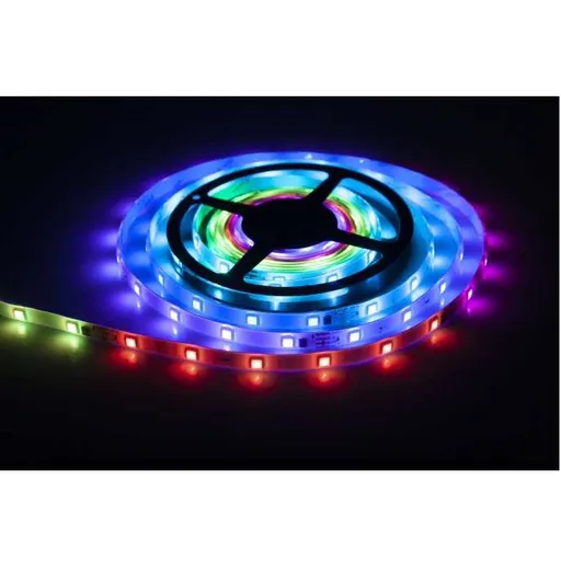 Banda LED Well SMD5050 RGB digital 24V 30LED/m 5m cu driver 24W LEDSTRGBD-5050-243010S202/5-WL