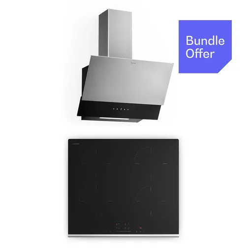 Klarstein Verosteel plită cu inducție + Verosteel hotă fără corp | 60 cm