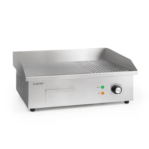 Klarstein Grillmeile 3000GR, grătarul electric, 3000 W, placă de grill, 54,5 x 35 cm, neted/striat