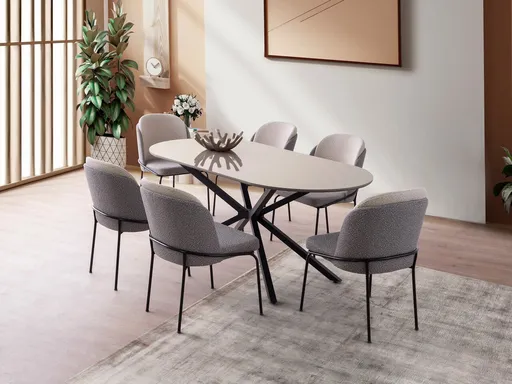 Masa, Hanah Home, Aura, 180x79x90 cm, Mocha