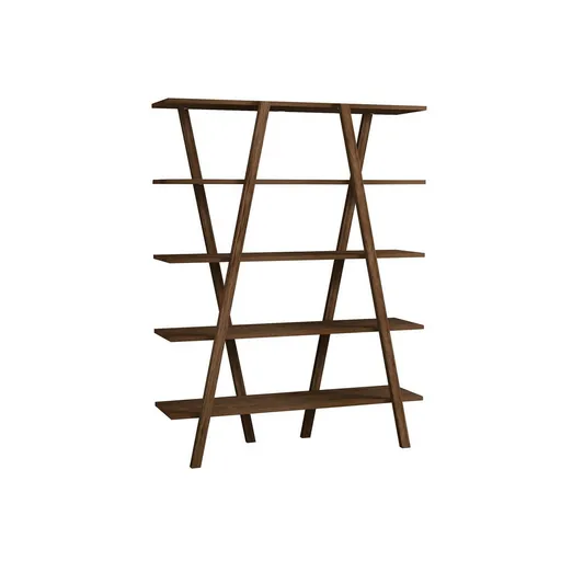 Bibliotecă Perla Walnut, maro închis