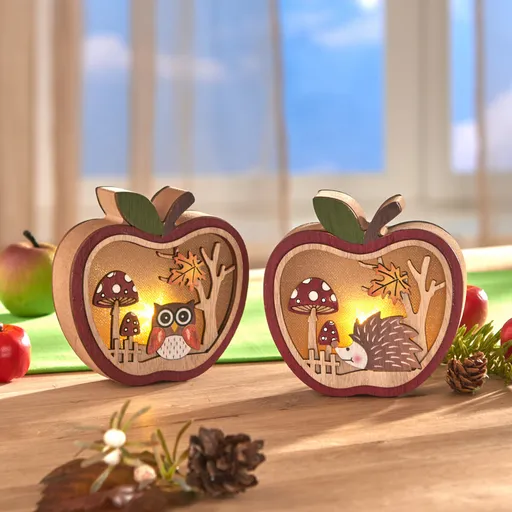 2 decorații LED Măr