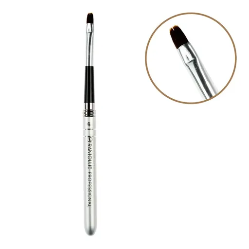 Pensula Gel stilou argintiu Nr. 6 Oranjollie