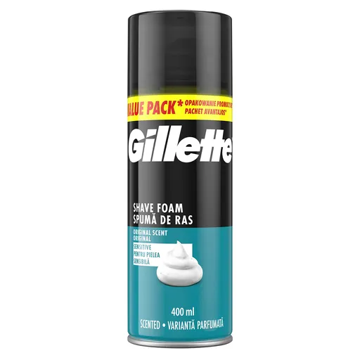 Gillette Spumă de ras Original Sensitive (Shave Foam) 400 ml