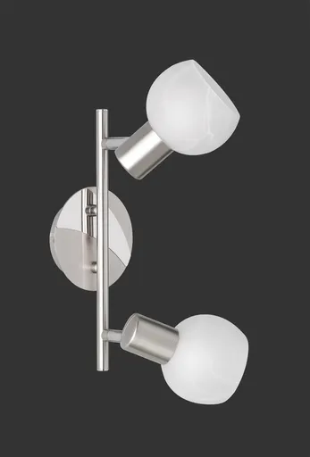 Plafoniera Antibes, RL, 27.5x11x20 cm, 28W, 2x E14, metal, nichel mat/alb