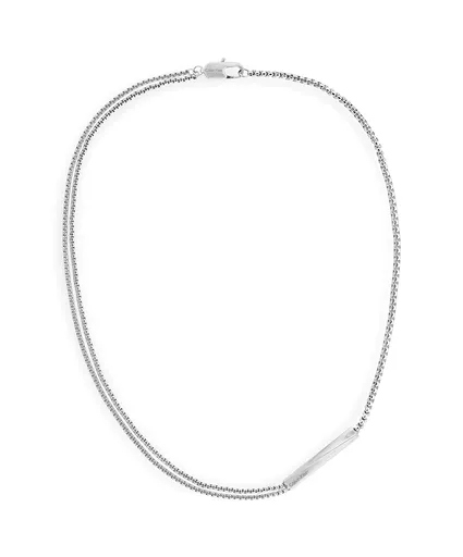 Calvin Klein Colier dublu din oțel pentru bărbați Iconic 35100057