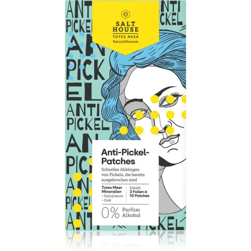 Salt House Natural Minerals Anti-pimple Patches plasturi pentru piele problematică impotriva acneei 30 buc