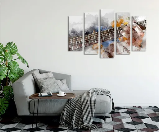 Tablou decorativ, BC130, Rama de lemn, Multicolor