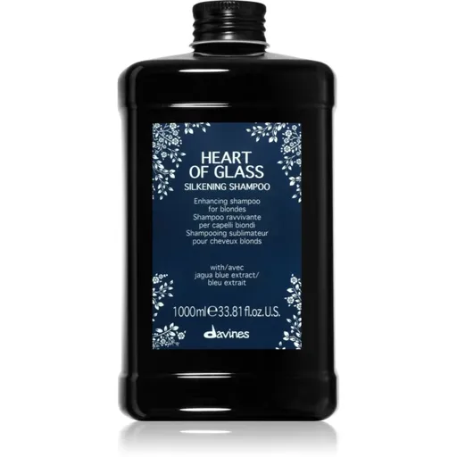 Davines Heart of Glass Silkening Shampoo sampon de curatare delicat pentru par blond 1000 ml