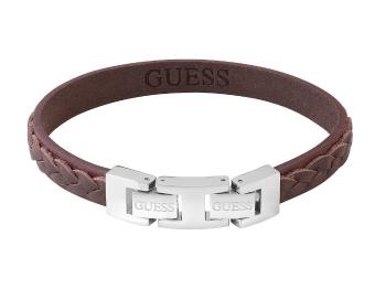 Guess Brățară elegantă din piele maro autentică Tuson JUMB02143JWSTTMT