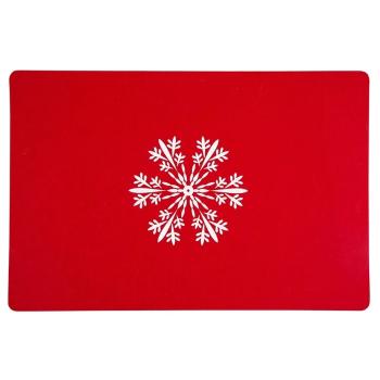 Suport farfurii Altom Snowflake roșu, 30 x 45 cm , set de 4 buc.