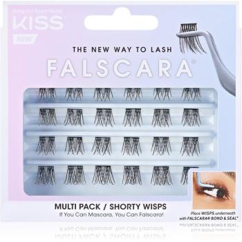 KISS Falscara Wisp mănunchiuri de gene individuale autoadezive Shorty 24 buc